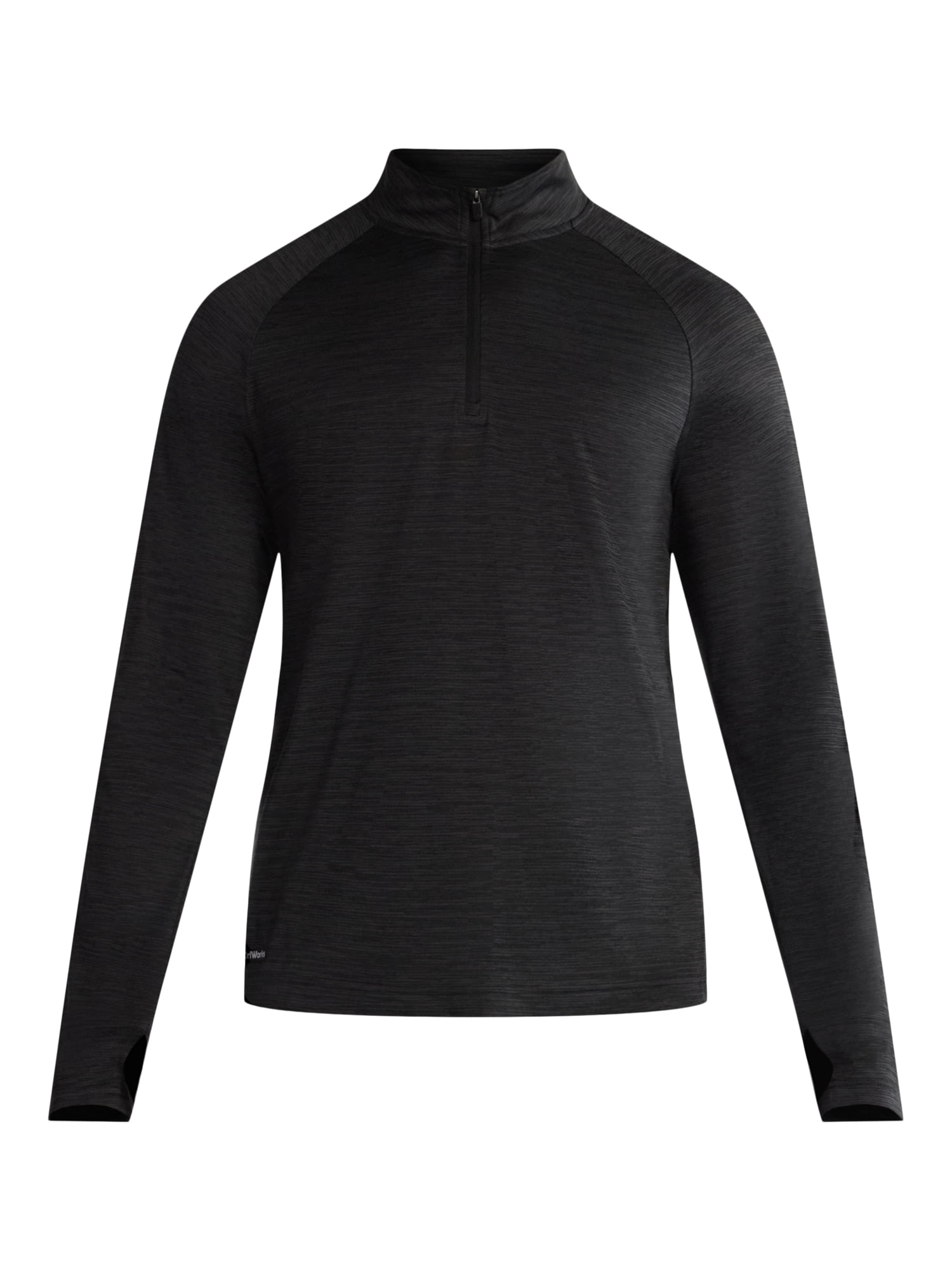 Athletic Works Men's & Big Men's Space Dye Jersey Quarter Zip Long Sleeve Shirt, Sizes S-3XL