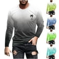 thumbnail image 2 of Qingpeng Mens Shirts Graphic Print Long Sleeve Crewneck Sweatshirts Casual Gym Workout Tee Top Outdoor Shirt, 2 of 5