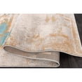 thumbnail image 5 of LaDole Rugs Modern Minimalistic Rustic Abstract Orange Mustard Blue Ivory Area Rug 7'10"x10'6", 5 of 5
