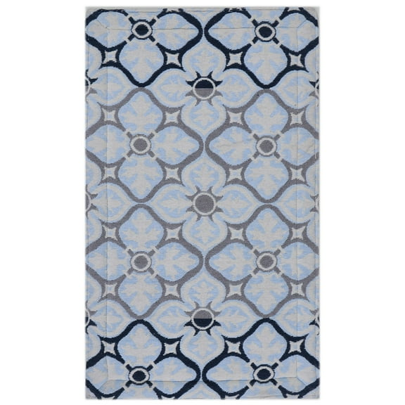 Rugsmith Blue Machine Woven Falynn Anti-Fatigue Kitchen Mat, 20" x 36"