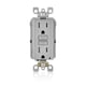 thumbnail image 2 of Salida GFCI de Leviton, 15 A, 125 V, policarbonato dúplex, color gris, 2 of 2