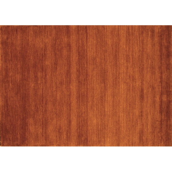 Ahgly Company Indoor Rectangle Abstract Orange Contemporary Area Rugs, 7' x 10'