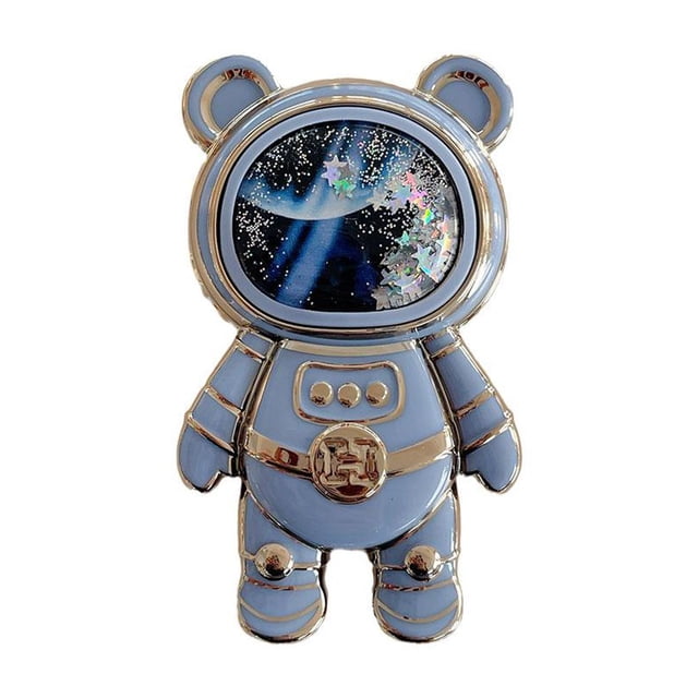 Poignée d'Ours en Sable Mouvant Support de Téléphone Mobile Rallonge de Poignée Astronaut Support Support Doigt Pliable Universel Dissimulé