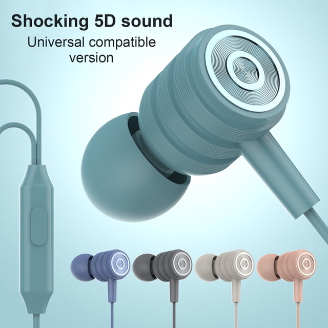 Gwong Electrónica Auricular con cable universal ligero con aislamiento de ruido de micrófono de 3,5 mm