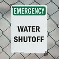thumbnail image 5 of (2 Pack) Water Shutoff OSHA Emergency Sign 10 Inch X 14 Inch Indoor / Outdoor Rust-Free Aluminum Metal Signs for Workplace, Workshop, and Construction Site, Made in the USA, 5 of 8