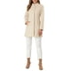 thumbnail image 2 of Abrigo de mujer INSPIRE CHIC de longitud media con cuello alto, de un solo botón, abrigo de invierno, color beige, talla XS, 2 of 7