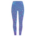 thumbnail image 4 of Byworldtasic Pants for Women Black Sequin Leggings for Women High Waisted Print Pants Stretch Slim Fit Long Sparkly Legging, 4 of 6