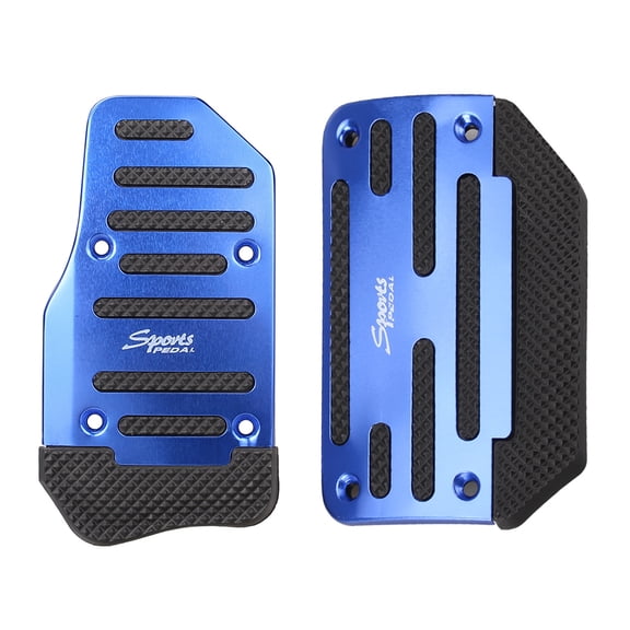 EASTIN 2 Pcs Gm Antiskid Alloy Mat Pedal Aluminum Foot Pedal Antiskid Auto Brake Aas Pedal Cover Set Blue