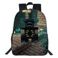Chicken Jockey Print Backpack Minecraft Warden Guardian Youth Men and ...