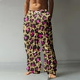 thumbnail image 2 of WEAIXIMIUNG Salopette d'Hiver pour Hommes Isolée Mode Décontractée Numérique 3D Imprimé Léopard Pantalon Droit Décontracté Style Trois, 2 of 5