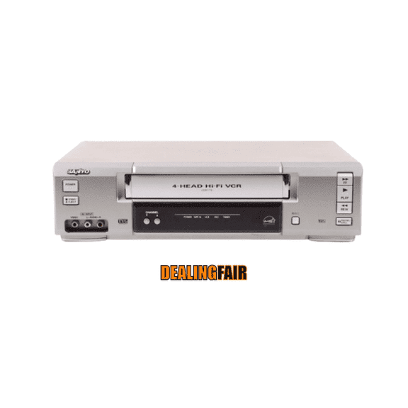 Restored Sanyo VWM-710 4-Head Hi-Fi Stereo VCR w/ Original Remote, Manual, A/V Cable, & HDMI Converter (Refurbished)