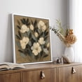 thumbnail image 2 of Framed Canvas Print Vintage Floral Wall Art Antique Botanical Decorative for Living Room Bedroom - 16"x16" WHITE, 2 of 8