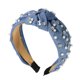 thumbnail image 1 of Diadema de mujer con cristales perlados y nudos de Unique Bargains Estilo clásico y casual Diadema azul cielo 5.31"x1.97", 1 of 7