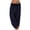 Navy, variant on Women Plus Size Solid Color Casual Loose Pants Yoga Pants Women Trousers Women's Pants Soft Fabric Elastic High Waist Relaxed Baggy Silhouette Comfortable Lounge Trousers
