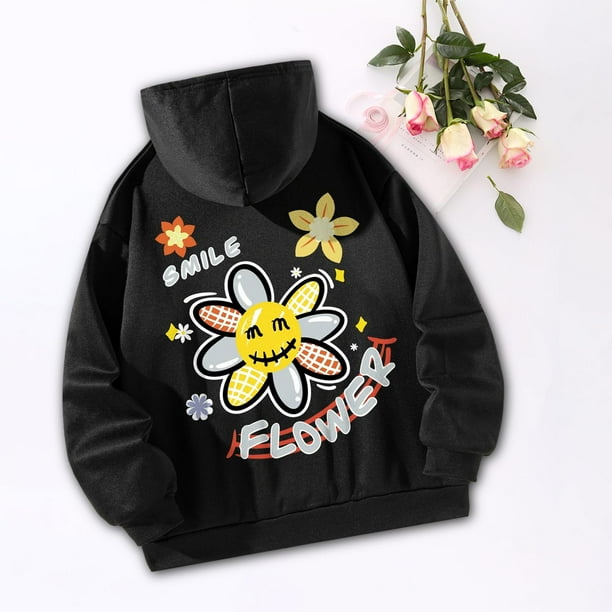 Sudadera con capucha informal con cordon sudadera con capucha estampada a la moda para hombres y mujeres suave a la moda XL Walmart en linea