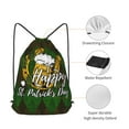thumbnail image 5 of XMXT Waterproof Gym Bag, St. Patrick's Day Quadrilateral Pattern Drawstring Backpack for Men, m Multicolor, 5 of 8