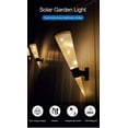 thumbnail image 3 of Paquete de 2 luces solares de pared para exteriores, luces solares decorativas para jardín, luces de patio, aplique de pared LED blanco cálido para exteriores, 3 of 5