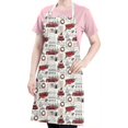 thumbnail image 5 of White Christmas Truck and Tree Apron-Garden Aprons for Women with Pockets-Cotton Linen Waterproof Kitchen Cooking Gardening Aprons Adjustable for Kitchen,Cooking,BBQ and Salon 32"x27", 5 of 7