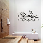 1Pcs Bathroom Restroom Toilet Door Sign Art Vinyl Home Decor Wall Sticker Decal