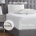 thumbnail image 5 of Serta Plush Twin XL Top Heated Plush Electric Mattress Pad, Auto Shut Off Ultra-Soft Waterproof Heating Mattress Protector with Dual Controller and 10 Heat Settings White, 5 of 7