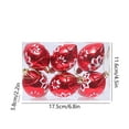 thumbnail image 3 of LanSuare 6Pcs Christmas Irregular Ball Hanging Ornaments, Red White Shatterproof Abnormal Pendant, Suitable for Porch, Wall, Indoor Home Decor, Front Entry, Christmas Tree Decor, 3 of 6