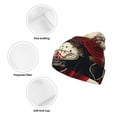 thumbnail image 3 of Easygdp Gothic Skull With Roses Winter Beanie for Men Women Beanie Knit Hat Cuffed Cap Beanie Knit Chunky Snow Cap, 3 of 6
