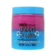 Onyx Brands Bathhouse Unicorn Dreams Foaming Body Scrub, Strawberry, Kiwi, and Apple Scent, 14 oz