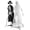 #1 White&Black, variant on 5.4ft Large Skeleton Life Size, Posable Halloween Bride Groom Skeleton Outdoor Yard Decorations, Full Size Plastic Human Skeleton Halloween Porch Wall Decor (Couple * 1)