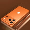 thumbnail image 2 of Metal Bumper Compatible for iPhone 17 Pro Max with Camera Lens Protection, Aluminum Shockproof Drop Protective Frame Minimalist Bumper Shell Heat Dissipation for iPhone 17 Pro Max, Orange, 2 of 7