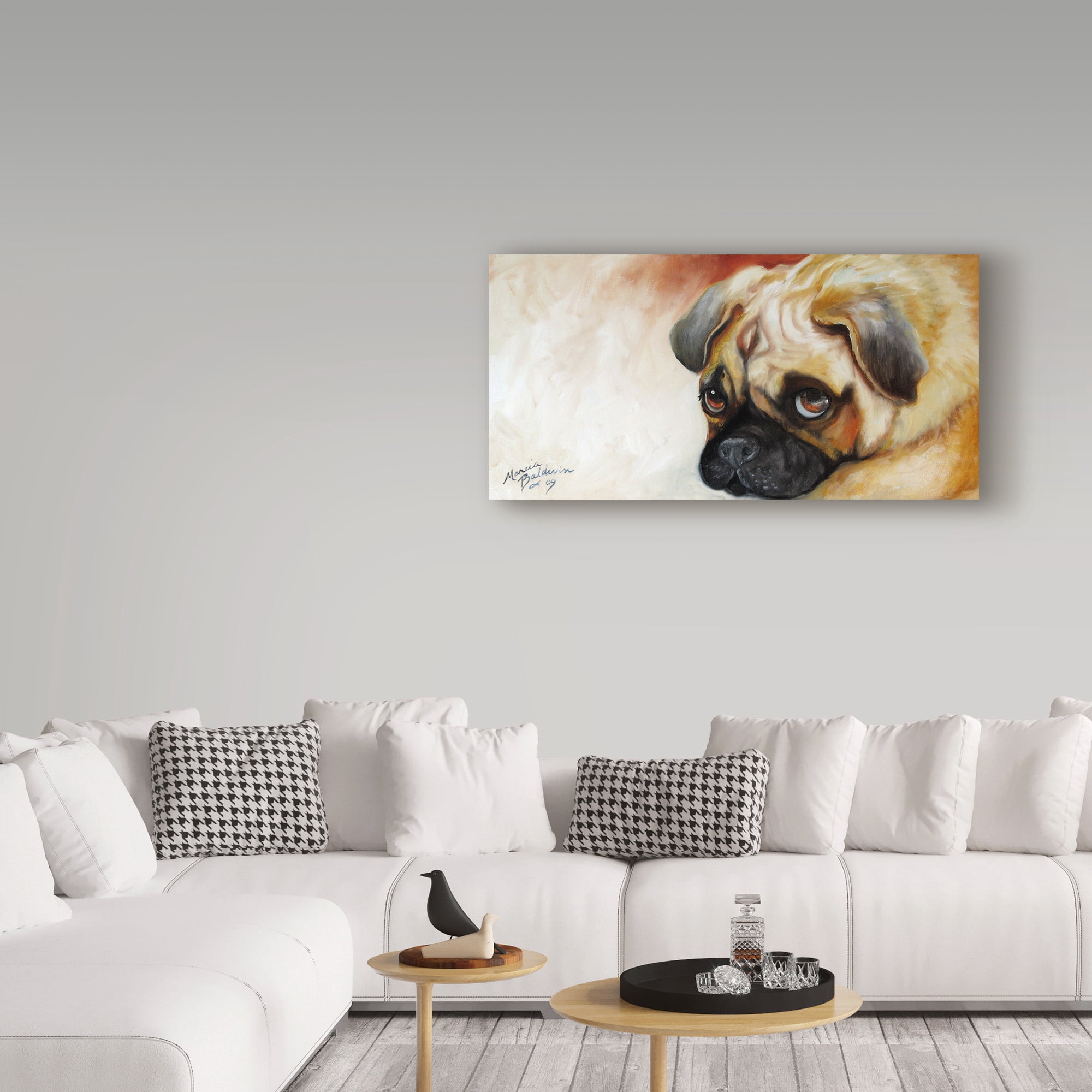 Trademark Fine Art 'Cutie Pie Pug' Canvas Art by Marcia Baldwin