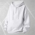 thumbnail image 2 of Hoodies for Men Half Zip Up Hoodie Drop Shoulder Casual Long Sleeve Pullover Solid Sweatshirt, 2 of 9