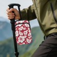 thumbnail image 4 of COEQINE Large Capacity Forearm Crutch Bag for Women Tropical Hibiscus Red Elbow Crutch Attachment, Zipper Pouch, 2 Pockets, Lightweight, for Walking Cane & Hiking Stick, 4 of 7