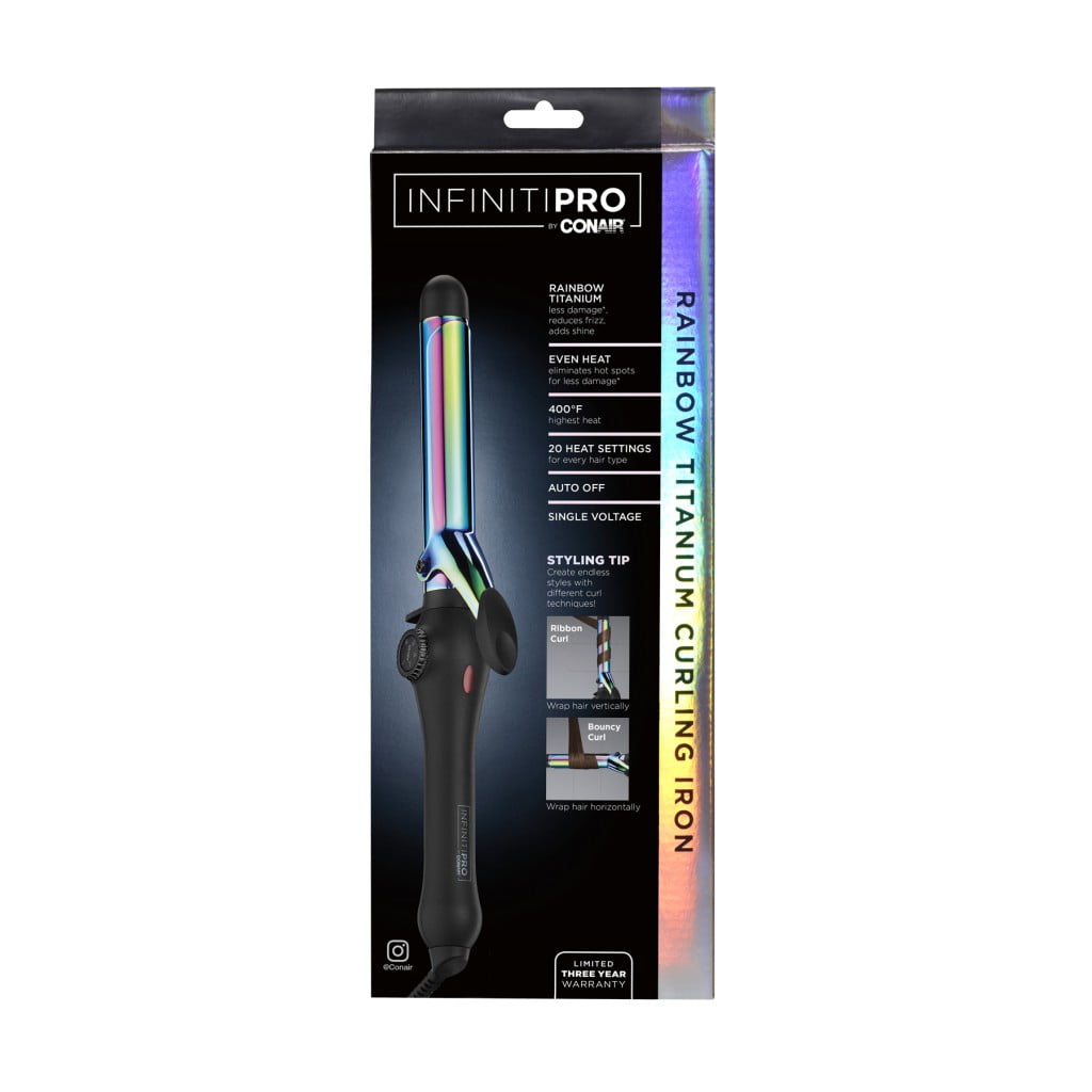 INFINITIPRO BY CONAIR Rainbow Titanium 1-Inch Curling Iron CD350