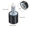 thumbnail image 2 of 6 Pack M4x10mm Thread Studs Rubber Shock 10x10mm Male Female 6 Pack M4 Lock Nuts, 2 of 6
