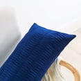 thumbnail image 3 of Home Soft Things Pleated Velvet 2 Piece Throw Pillow Cover Set - Blue - 14" x 26", 3 of 5