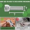 thumbnail image 5 of Uxcell Hex Socket Bolts (3/8"-16x6"), 304 Stainless Steel Hex Socket Drive Screw, Silver Tone, 5 of 6