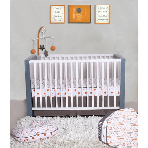 orange crib skirt