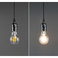 thumbnail image 3 of GFDYREE Clear Glass, LED Filament Bulb, Dimmable, A19 6W (50W Equivalent), 550 Lumen, 2700K (Warm White), Medium Base E26, CRI 85+, 110-120v, UL-Listed (3 Pack) (6W, Clear), 3 of 5