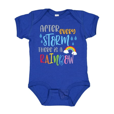 

Inktastic Baby After Every Storm There is a Rainbow Gift Baby Boy or Baby Girl Bodysuit