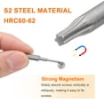 thumbnail image 4 of Uxcell 5pcs P5 Punta de destornillador de cinco lados Bit 5/32" Hex Shank 35mm/1.38 Longitud Magnética Cabeza de 5 Puntos Hex Bits Broca de destornillador de acero S2, 4 of 7
