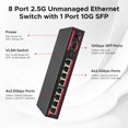 thumbnail image 3 of Conmutador Ethernet iEnron de 9 puertos 2.5G con ranura SFP+ de 1x10G, 3 of 9