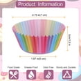 thumbnail image 2 of Uxcell 300 Count Cupcake Liners Rainbow Cupcake Cups Standard Size Muffins Liners Papers Baking Cups, 2 of 6