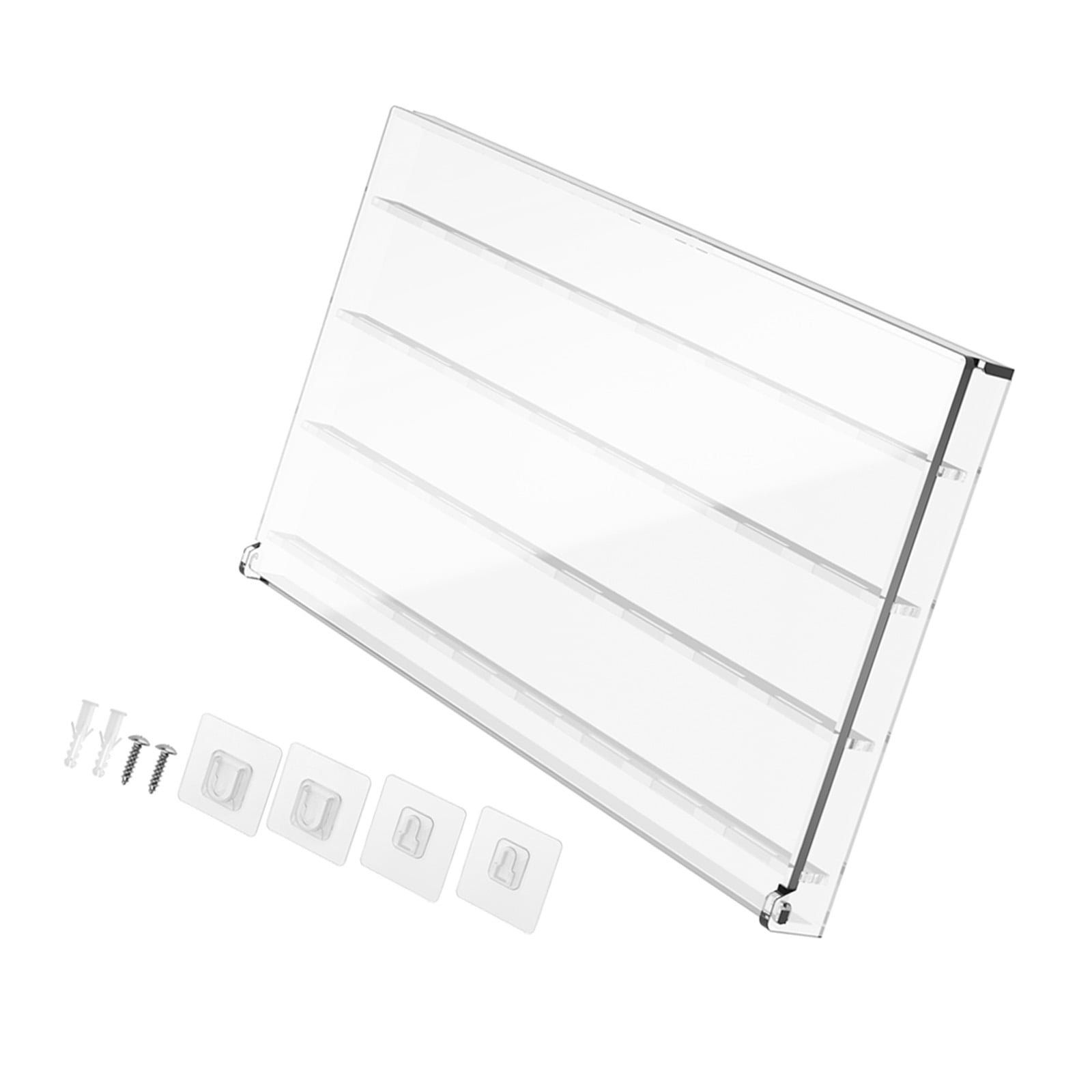 RUISINERY Practical Guitar Pick Holder Case Holds 32 Picks Wall Mountable Storage Organizers with Cover Acrylic Texture