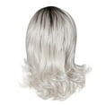 thumbnail image 2 of RKSTN Perruques Cheveux Humains Perruque de Mode pour Femmes Gris Cheveux Synthétiques Perruques Courtes Perruque Ondulée Perruques Sans Colle, 2 of 5