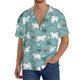 thumbnail image 1 of Fotbe whiter Snow bear Print Camisa Estampada de Manga Corta para Hombre, Casual de Verano, Estilo Playero, Sin Arrugas-X-Large, 1 of 5