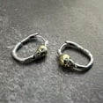 thumbnail image 4 of QQTDFG Sterling Silver 925 Gothic Biker Skull Skeleton Huggie Hoop Earring A4155-1 Single Earring, 4 of 9