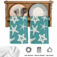 thumbnail image 5 of Turquoise Starfish Coastal Kitchen Towels Set of 4, Nautical Summer Ocean Abstract Art Absorbent Dish Towels for Kitchen, Microfiber Hand Towel, Quick Drying Tea Towel for Cleaning Dishcloths, 5 of 7
