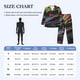 thumbnail image 4 of Balery Colorful Dragon Head Profile Pijama para Hombre de Dos Piezas con Manga Larga, Conjunto de Dormir y Descanso Suave con Bolsillos-Large, 4 of 7