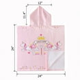 thumbnail image 4 of NovForth Unicorn Kids Hooded Beach Towel Pool Bath Towel Soft Absorbent Poncho, 24" x 24", Pink, 4 of 6