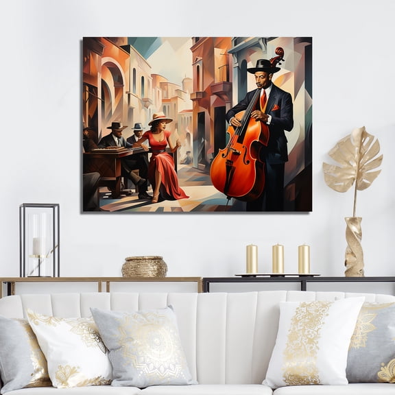 Designart "Awakening of Harlem Renaissance I" People Wall Art - Global Black Harlem Renaissance Hallway Wall Art Decor